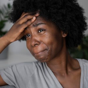 young depressed adult home